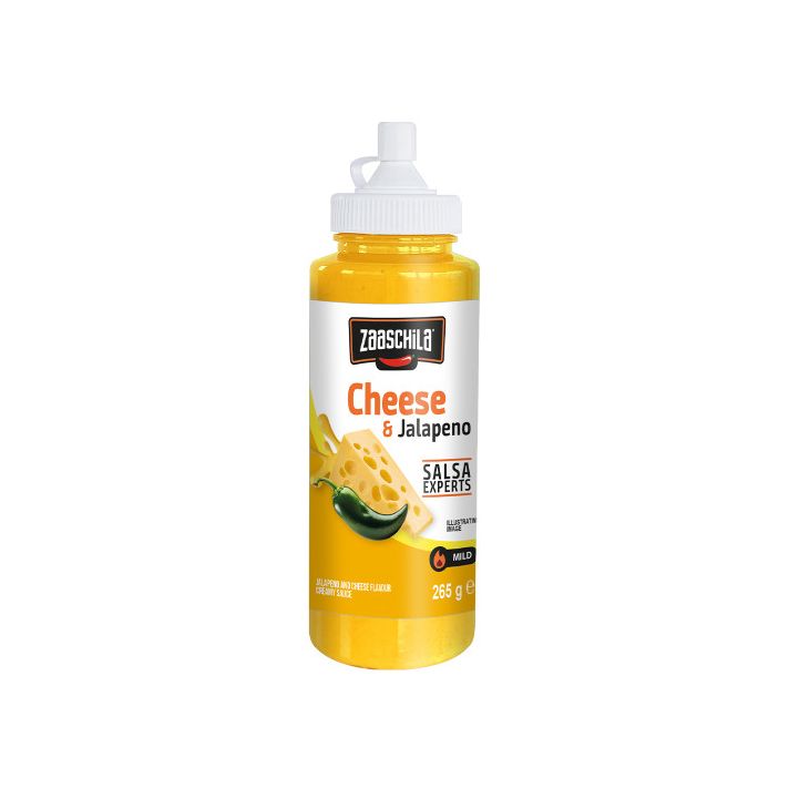 Zaaschila Salsa Cheese con Jalapeno Creamy-Cremosa Squeeze 265g - MexBotana