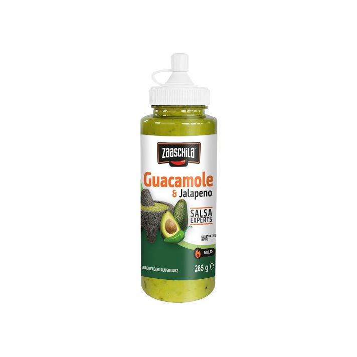 Zaaschila Salsa Guacamole con Jalapeno Squeeze 265g - MexBotana