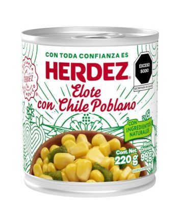 Herdez Maiz Blanco con Poblano 220g